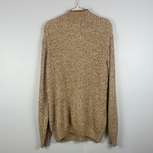 Mountain Ridge Men's Tan Cotton Blend Casual Comfy Soft Warm Half Zip XL Sweater - Picture 10 of 10